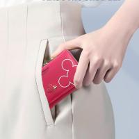 Monedero Mujer Cartera Pequeña Carteras Cuero con Muchas Ranuras para Regalos Tarjetas Crédito Monedas Dinero Fotos (Rojo Rosa) - details 1