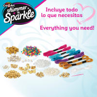 Cra-Z-Art Shimmer N Sparkle - Kit para hacer pulseras, juego de pulseras para niñas, incluye abalorios brillantes, perlas, cuentas heishi, alfabeto, cuentas geométricas de colores, manualidades niña, juguetes de niñas de 8 años - details 4