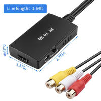 Cable adaptador de vídeo de alta definición AV a HDMI, convertidor RCA a HDMI, soporte compuesto 1080p - details 4