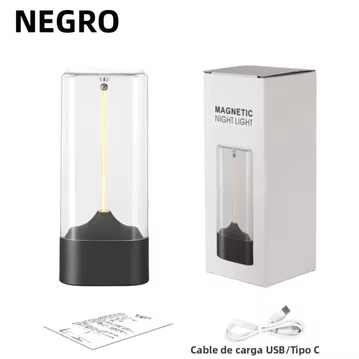 Lámpara De Ambiente LED Sin Cable Para Decoración De Habitaciones Iluminación De Escritorio Recargable Por USB Luz Nocturna Magnética Suave Para Dormitorio - 1