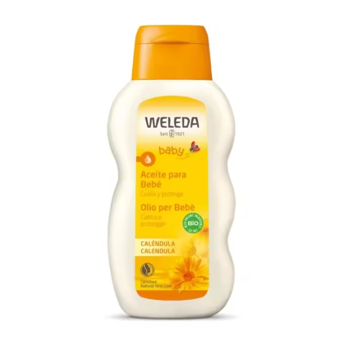 Weleda Bebé Aceite de Caléndula 200ml para Hidratación y Masaje Relajante - 1