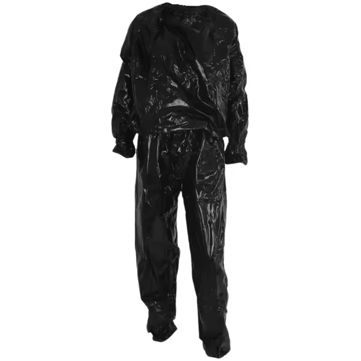 Traje de Sauna de alta resistencia para pérdida de peso, Fitness, sudor, ejercicio, gimnasio, antidesgarro, negro, L - 1