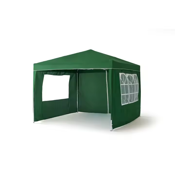 KG KITGARDEN - Carpa Plegable 3x3m con Paredes para Jardín, Incluye Piquetas, Verde/Blanco - DELUXE - 1