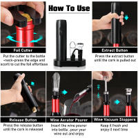 Juego De Abrevidrios Eléctrico Con Base De Carga Automático Descorchador De Tapa Para Cocina Bar Fiesta Regalos - details 7