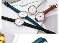 Reloj De Mujer Casual Shengke De Cuero Japanese Quartz Resistente Al Choque Y Al Agua Con Marcadores Arábigos Y Pantalla De Vidrio Hardlex - details 5