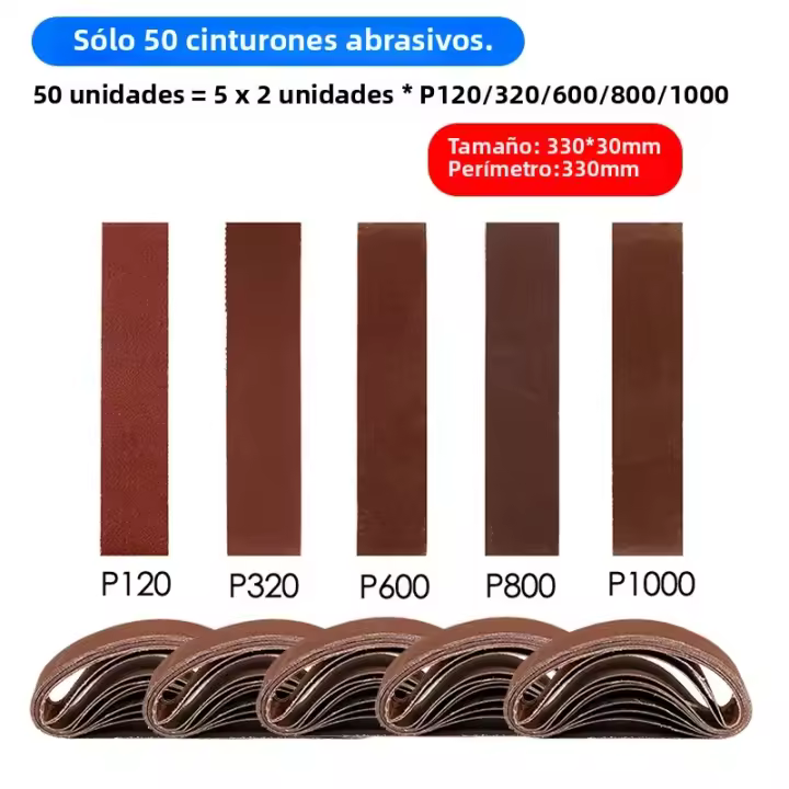 Mini Lijadora Eléctrica Para Cinturón Con Set De 10 Lijadores Herramienta De Pulido Y Tratamiento De Superficie Para DIY 220V/110V - 1