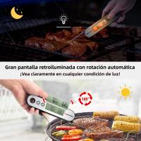 Termómetro Digital De Cocina ThermoPro TP610 Recargable Impermeable Con Iluminación Retroiluminada 2 En 1 Plegable Con Probes Fijos Y Dobles Para Horno Barbacoa Y Carne - details 3