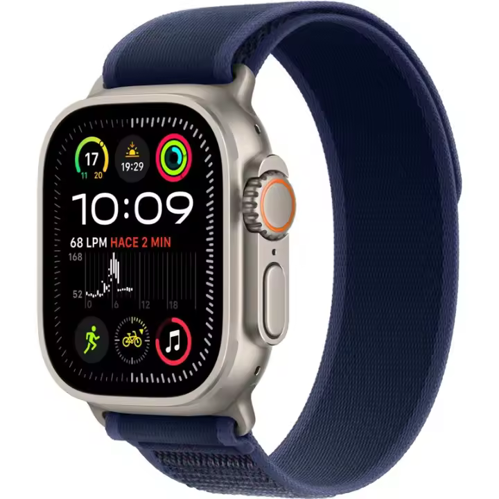 Apple Watch Ultra 2 GPS Celular 49 mm CA Titanio natural con correa de cola de anillo azul tamaño S/M - 1