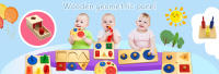 Juego Educativo De Madera Con Formas Geométricas Para Niños Montessori Puzzle De Matemáticas Juguetes Para Bebés Y Niños De Preescolar - details 0