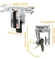 GOLRISEN 2 Piezas Gatillos para Juegos para Móvil con Botones L1 y R1 Disparador para Juegos PUBG Gatillos para Móvil Call of Duty Controlador de Juego Compatible con Todos los Móviles Android/iOS - details 1