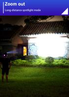 Linterna Frontal LED De Alta Potencia Recargable USB Con Telescópico Fuerte Luz Longitudinal Impermeable Para Camping Pesca Al Aire Libre - details 18