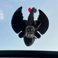 Dragón Danzante De 2 Tamaños Con Alas Muebles Adorno Para Techo De Coche Decoración De Dragón Volador Regalo Para Niños Blanco Negro - details 2
