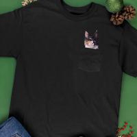 Camiseta De Algodón HX Maine Coon Cats Para Hombre Con Bolsillo Y Dedo Medio Doble Estilo Casual De Verano Manga Corta - details 4