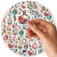 46pcs INS Viento Perfume Botella Retro Graffiti Pegatina DIY Decoración Para Laptop Taza De Agua Maleta Clásico Juguete PVC Impermeable - details 4