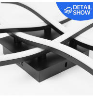 Lámpara De Techo Moderna 28W LED Para Sala De Estar Comedor Dormitorio Y Balcón Diseño Curvo Luz De Panel Para El Hogar - details 3