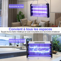 Lámpara antimosquitos 20W 1800V Alcance efectivo de la lámpara UV 25-30 m² Mata moscas para interiores y exteriores con cepillo de limpieza Lampara Mata Insectos para interior o exterior - details 6