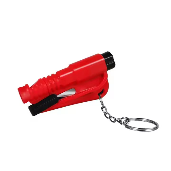 Martillo De Seguridad Para Coche Compacto 3-en-1 Rompe Ventanas Y Cortador De Cinturones Herramienta De Rescate Emergente Para Accesorios De Vehículo - 1
