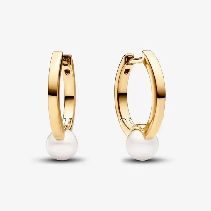 Pendientes de Perlas, Gift de San Valentín, Dorados, de moda, Elegantes para Novia - 1
