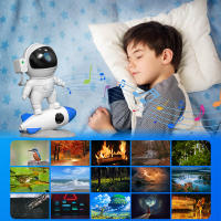 Proyector De Galaxia Con Astronauta Luz Nocturna Para Dormitorio Proyección De Nebulosa Rotación 360° Ajustable Regalo Para Niños - details 7