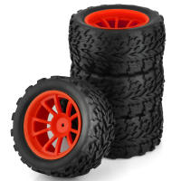 4pcs Pneumáticos De Goma Para Camión RC Monstruo 125mm 1/10 Con Rines Y Tornillos De Nylon Para Trxs Himoto HSP HPI Redcat Accesorios De Autos Y Juguetes Remotos - details 3
