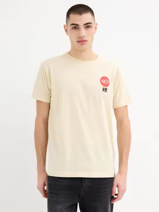 Camiseta Koi de algodón 100%, diseño frontal y gran carpa en la espalda con su historia INSIDE - 1