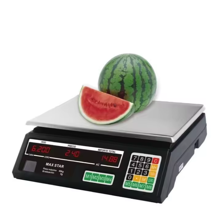 Max Star Balanza Electrónica Digital MX-208 Batería Recargable Capacidad de 40Kg - 1