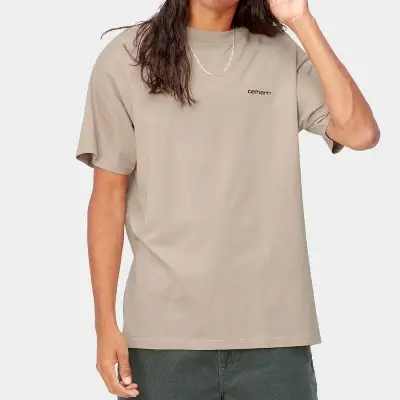 Camiseta Carhartt S-S Script Embroidery T-Shirt Wall-Black I030435.AWXX.03 - 1