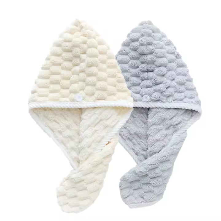 2pcs Gorro De Pelo Seco De Velours Tortuga Dorada Microfibra Absorbente Y Cómoda Toalla De Cabello Suave Para Baño Y Cabello Rizado - 1
