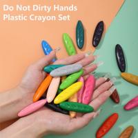 Crayones Plásticos Lavables En Forma De Maní 12/24/36 Colores Herramientas De Pintura Erasables Para Niños Sin Manos Sucias - details 0
