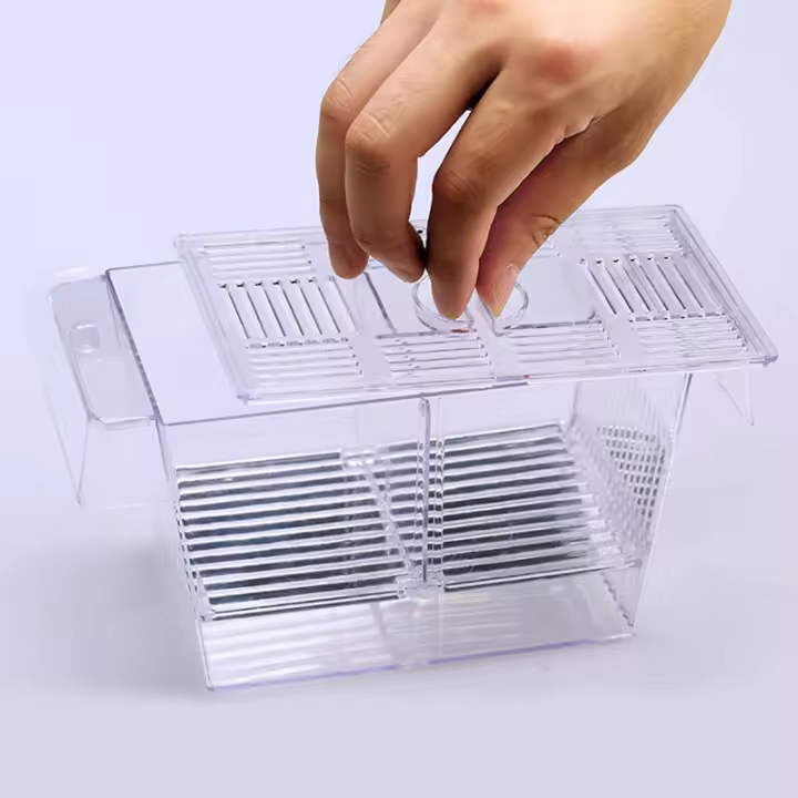 Caja De Acuario Tropico Caja De Cría De Pez Transparente Plástico Suministros De Acuario - 1