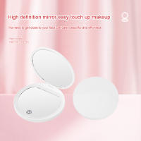 Espejo De Maquillaje Portátil Plegable Con Luz LED Mini Espejo De Viaje Compacto Mano Con Luz LED 10X Marca ZM-LED-002 - details 5