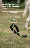 CAMPINGMOON K45 Bold Pin De Tierra Para Perro De Acero Inoxidable 420 Accesorio De Camping Rotativo Herramienta Para Mascotas - details 3