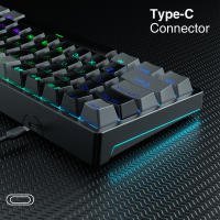 Teclado Mecánico Gamer AULA F3261 Con Software Personalizable RGB 60% Layout Para Tablet Teclas Hotswap Material PBT Certificación CE - details 4