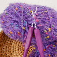 Juego De 8 Piezas De Agujas De Tejer De Aluminio Con Manos Suaves De Plástico Para DIY Tejer De Suéter Herramientas De Crochet Kit - details 11