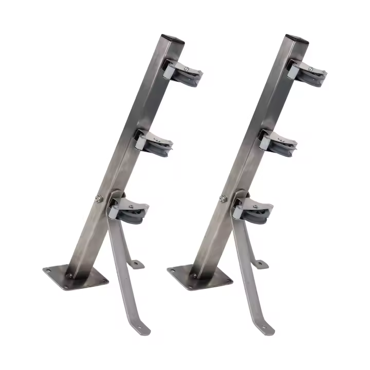 Tendedero Fijo de Pared Cofan con Forma de Escuadra de Dos Piezas | Incluye 3 Poleas | Acero Inoxidable AISI 304 | Medidas 36,5 X 9,5 Cm - 1