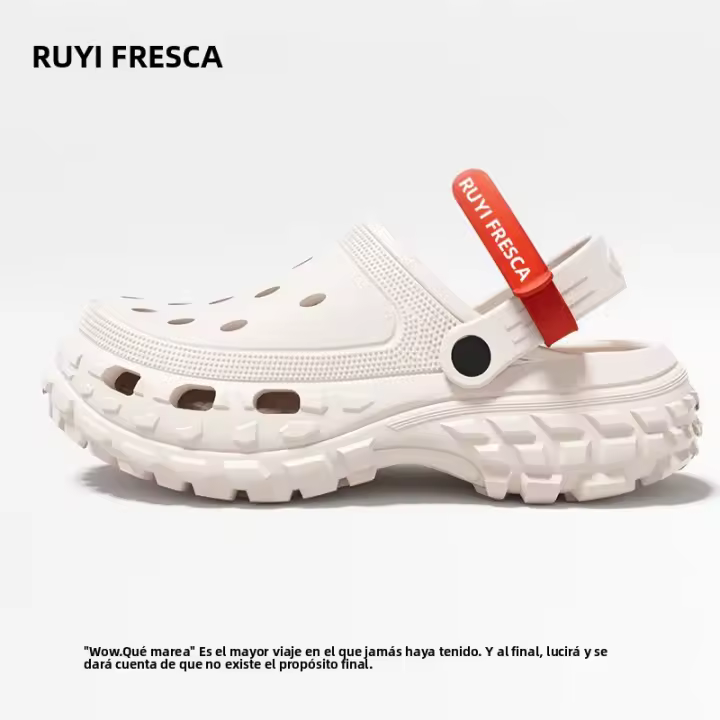 Zapatillas De Hombre Eva Con Suela Gruesa Perforadas Antideslizantes Y Odor Proof Zapatos Para Parejas Aumento De Altura Regalos - 1