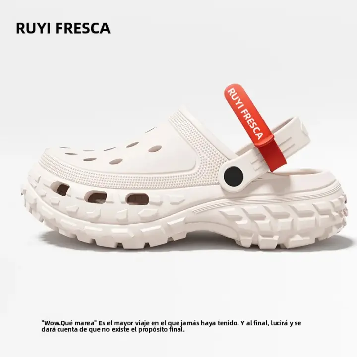 Zapatillas De Hombre Eva Con Suela Gruesa Perforadas Antideslizantes Y Odor Proof Zapatos Para Parejas Aumento De Altura Regalos - 1