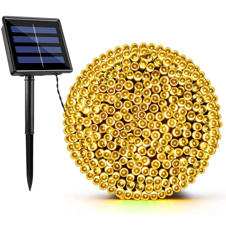 Luces De Cadena LED Solar Para Exteriores Impermeables Luz De Navidad Para Jardín Patio Bodas Decoración De Año Nuevo - 1