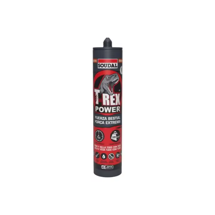 SOUDAL T-REX POWER ADHESIVO GRIS 290ML - 1