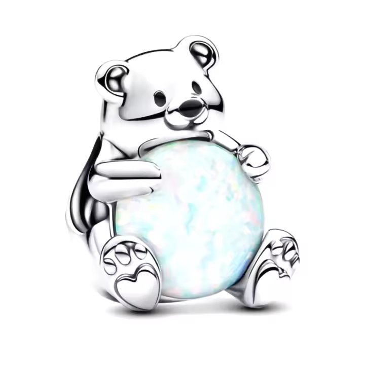 Pandora Charm de Colgante en Plata de Ley Oso Polar 793589C01，Incluye Caja Original - 1