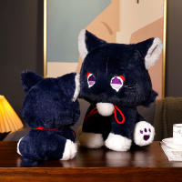 Muñeco De Peluche Gato Anime Genshin Impact Wanderer Mascota Scaramouche Juguete Para Niños Muñeco De Cosplay Regalo De Peluche Suave Para Adultos Y Niños - details 13
