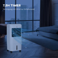 Aire acondicionado portátil 3 en 1 con humidificador, refrigeración por Agua, 15 litros, ossilación de 60 °, temporizador de 7,5 horas, Mando Distancia, Pantalla LED, 20 m², Blanco, 37x32x78 cm. - details 2