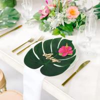 Planta Artificial De Palma Tropicales Hojas De Palmera Hawaiana Para Banquete De Verano Fiesta Jungle Adventure Boda Cumpleaños Decoración De Mesa Doméstica - details 2