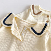 Conjunto De Ropa Para Bebés Niñas Y Niños Navidad Azul Marino Manga Larga Cuello Redondo Tees Pantalones Básicos Algodón Puro 2 Piezas Otoño - details 7