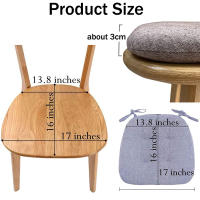 Cojín De Silla De Comedor De Verano Espeso De Algodón Y Lino Transpirable Cojín En Forma De Herradura Para Estudiantes Suministros Para El Hogar - details 6