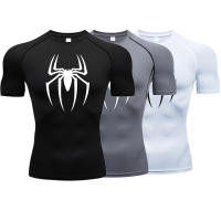 Camiseta De Compresión Para Hombre Con Estampado De Araña Secado Rápido Camiseta Deportiva Transpirable Manga Corta Para Gimnasio Y Correr Primavera Verano Tallas M-3XL - details 1