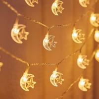 Luz De Luna Y Estrellas LED Mini Para Ambiente De Ramadan Decoración De Fiesta De Cumpleaños En Casa Foco De Luz Seco Batería - details 0
