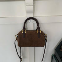 Bolso De Hombro Pequeño En Cuero Sintético Marrón Estilo Coreano Retro Casual Bolso Cruzado Para Mujer Con Cierre De Cremallera - details 8
