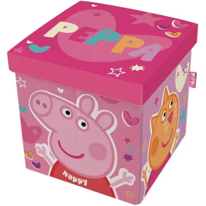 Gerimport Taburete Contenedor Peppa Pig 30 X 30 X 30 Cm - Práctico y Espacioso - 1
