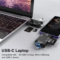Adaptador de lector de tarjetas MicroSD 6 en 1 USB a SDTF SDXCs para PC, portátil, smartphone y más lector de tarjetas de smartphone - details 2